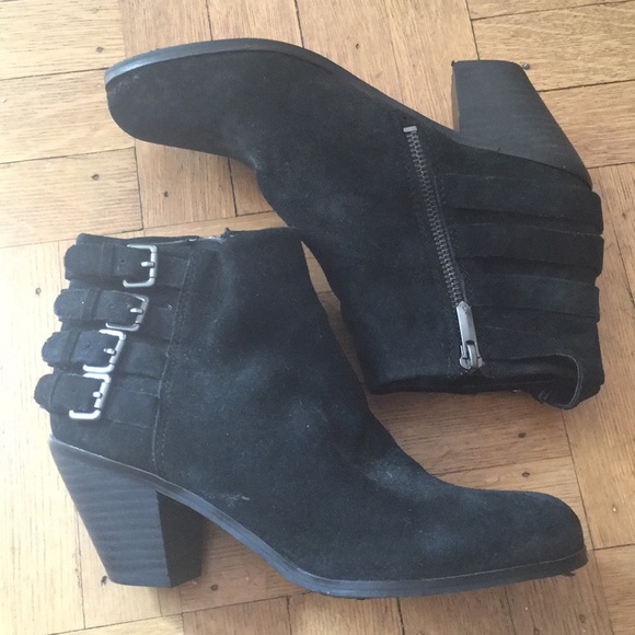 Sam Edelman black suede ankle boots - Picture 2 of 3